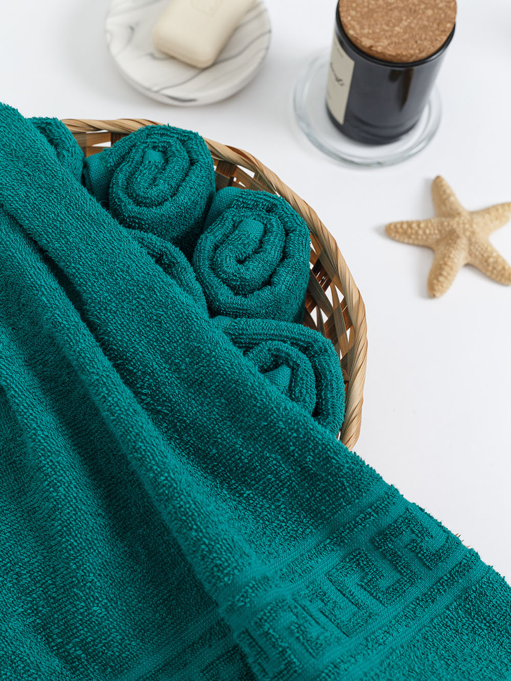 Полотенце махровое, г/к, 50х90, арт. ВТ 50-90Г, 380 гр/м2, цвет: 507-темно-зеленый,