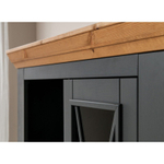 Комод «Форест» 2 двери и полки серый 7012/бейц-масло