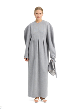 Платье трикотажное с баской BODYCODE Gray Melange