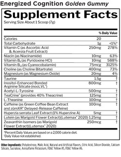 Rule One Energized Cognition 210 g Мармеладные мишки , Поддержка концентрации внимания