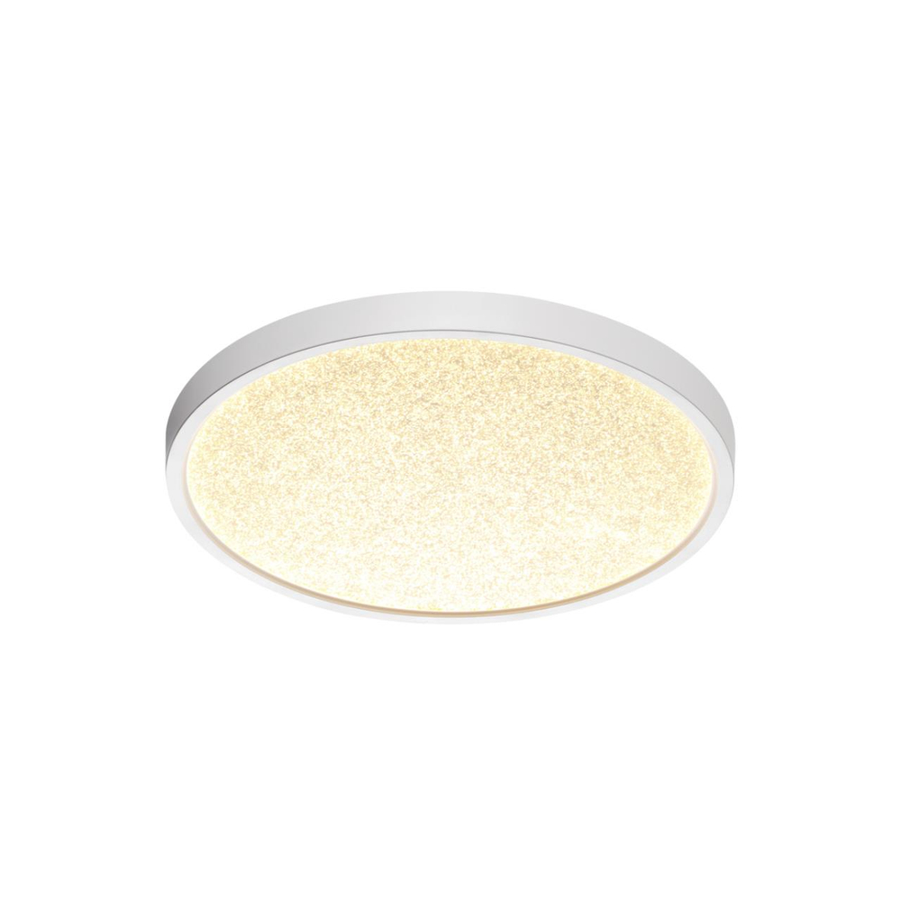 7661/24L MITRA LED SN 555 Светильник пластик/белый LED 24Вт 3000/4000K D300 IP40 OMEGA WHITE