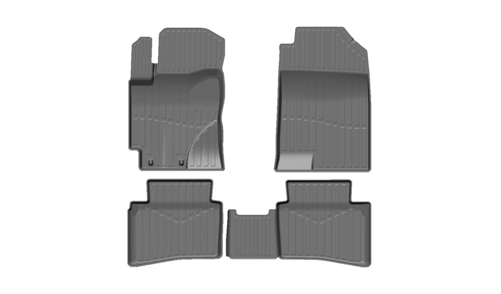Коврики резиновые в салон 3D PREMIUM для KIA Rio IV (2017-) (низкий борт) SRTK.PR.NB.KI.RI.17G.02077