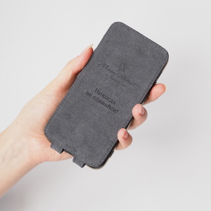 Чехол для iPhone 15 Plus из кожи теленка, синего цвета