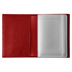 Обложка для автодокументов «Геометрия». Цвет красный