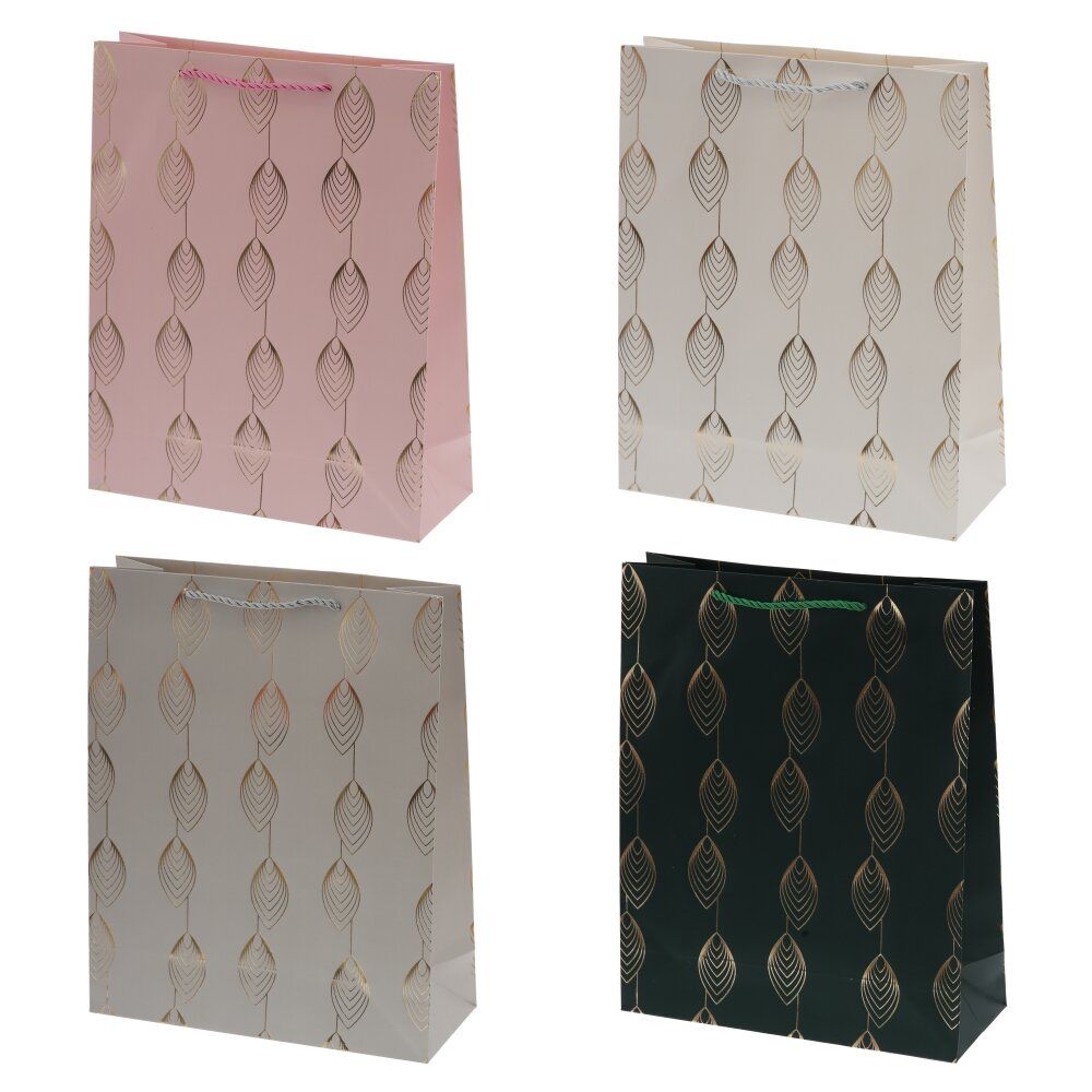 GAEM Пакет подарочный M (бумага 210г/м2, блок микс 12шт), L25,5 W10 H32 см, 4в.