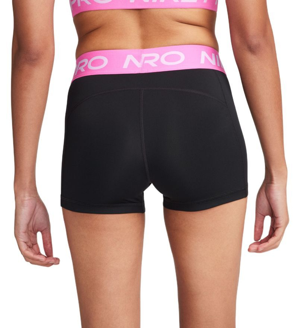 Женские Шорты теннисные Nike Pro 365 Short 3in - black/playful pink/white