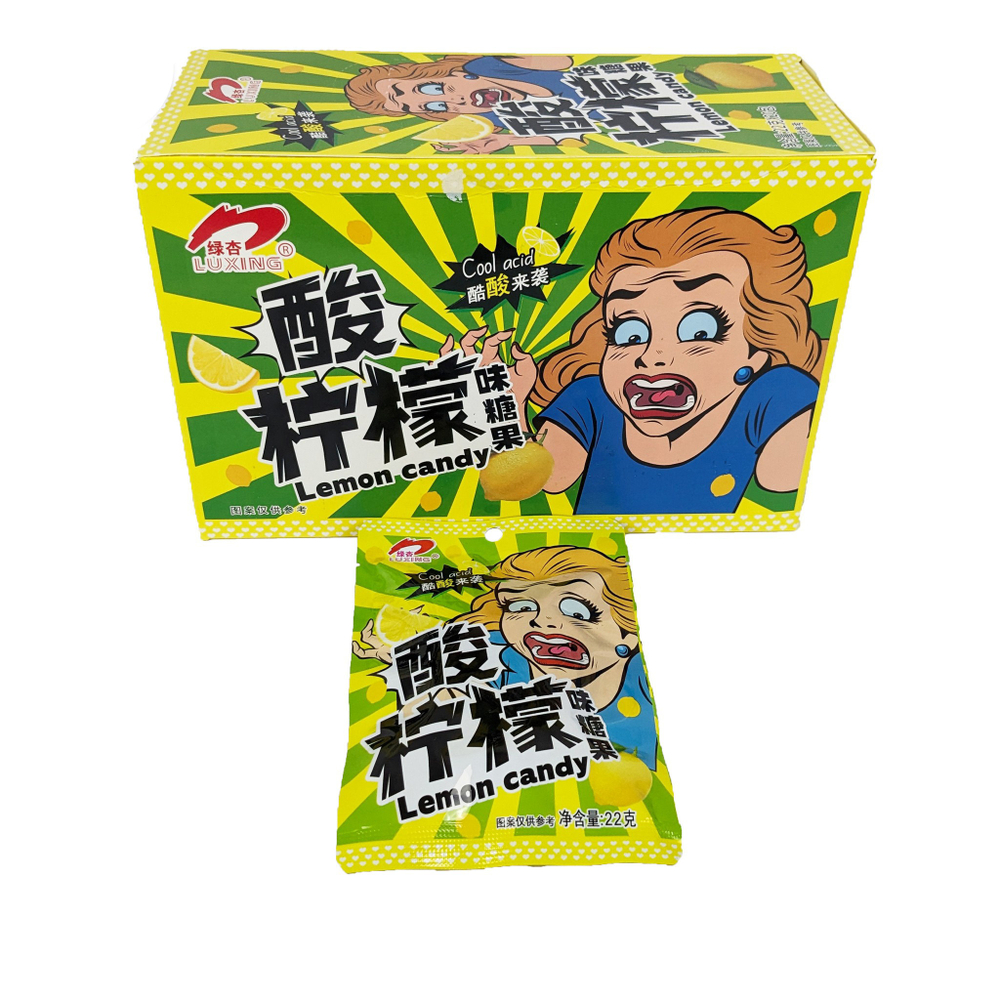 Hongtai Kee Кислые леденцы (LUXING) Cool acid со вкусом лимона, 22 гр.