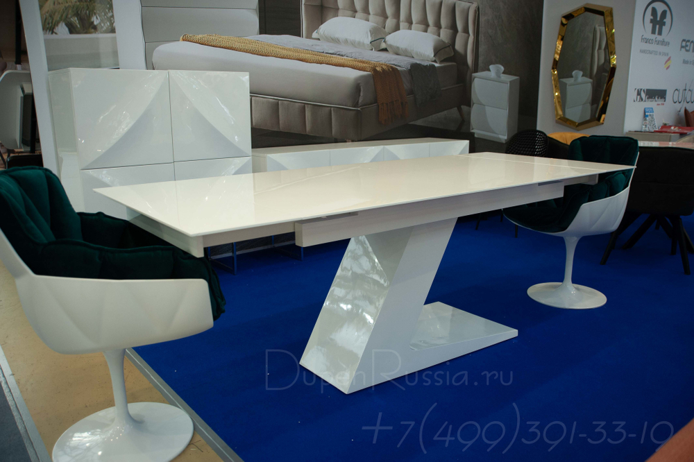 Дизайнерское кресло DC1571D(V2) белый/бирюзовый