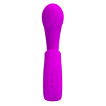 Лиловый вибратор с вакуумным стимулятором клитора Pretty Love Sibel Tapping Rabbit G Vibrator Fuchsia BI-300098