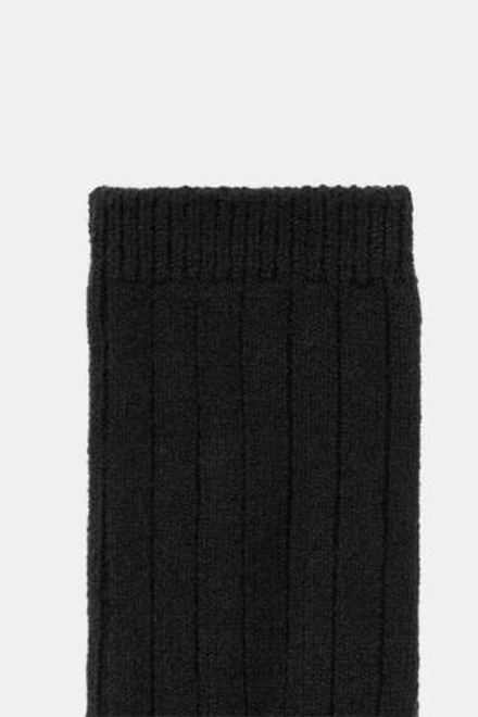 ZARA БАЗОВЫЕ НОСКИ В РУБЧИК, ЧЕРНЫЙ