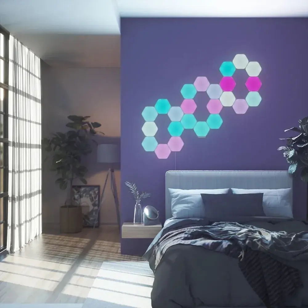 Стартовый набор Nanoleaf Shapes Hexagon Black 9 панелей черный (NL42-0102HX-9PK)