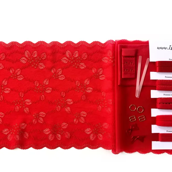 Набор кружевной красный /золото