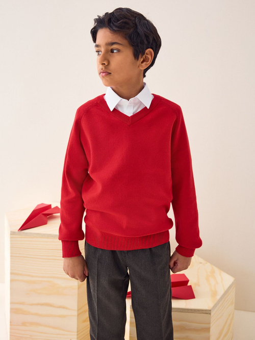 Джемпер школьный для мальчика Next Q90-696, Красный