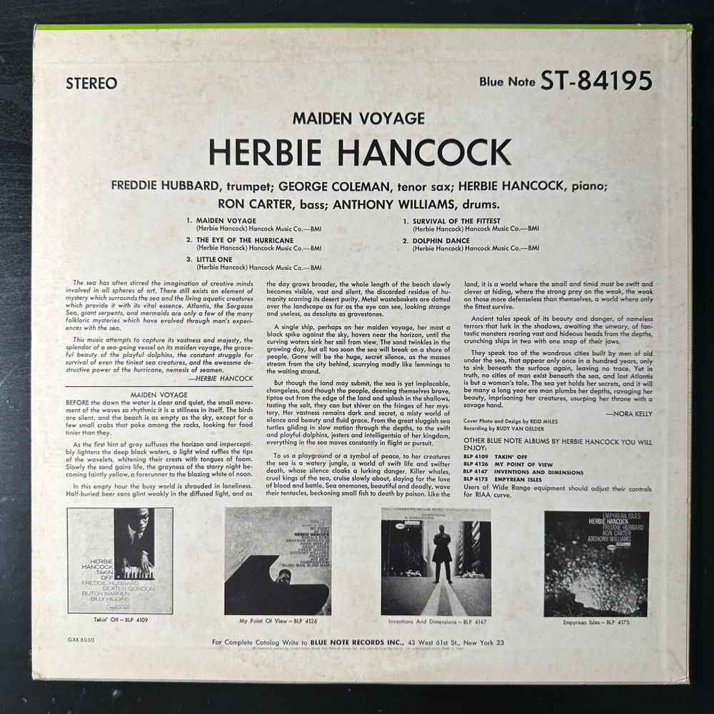 Herbie Hancock ‎– Maiden Voyage (Япония 1978г.)