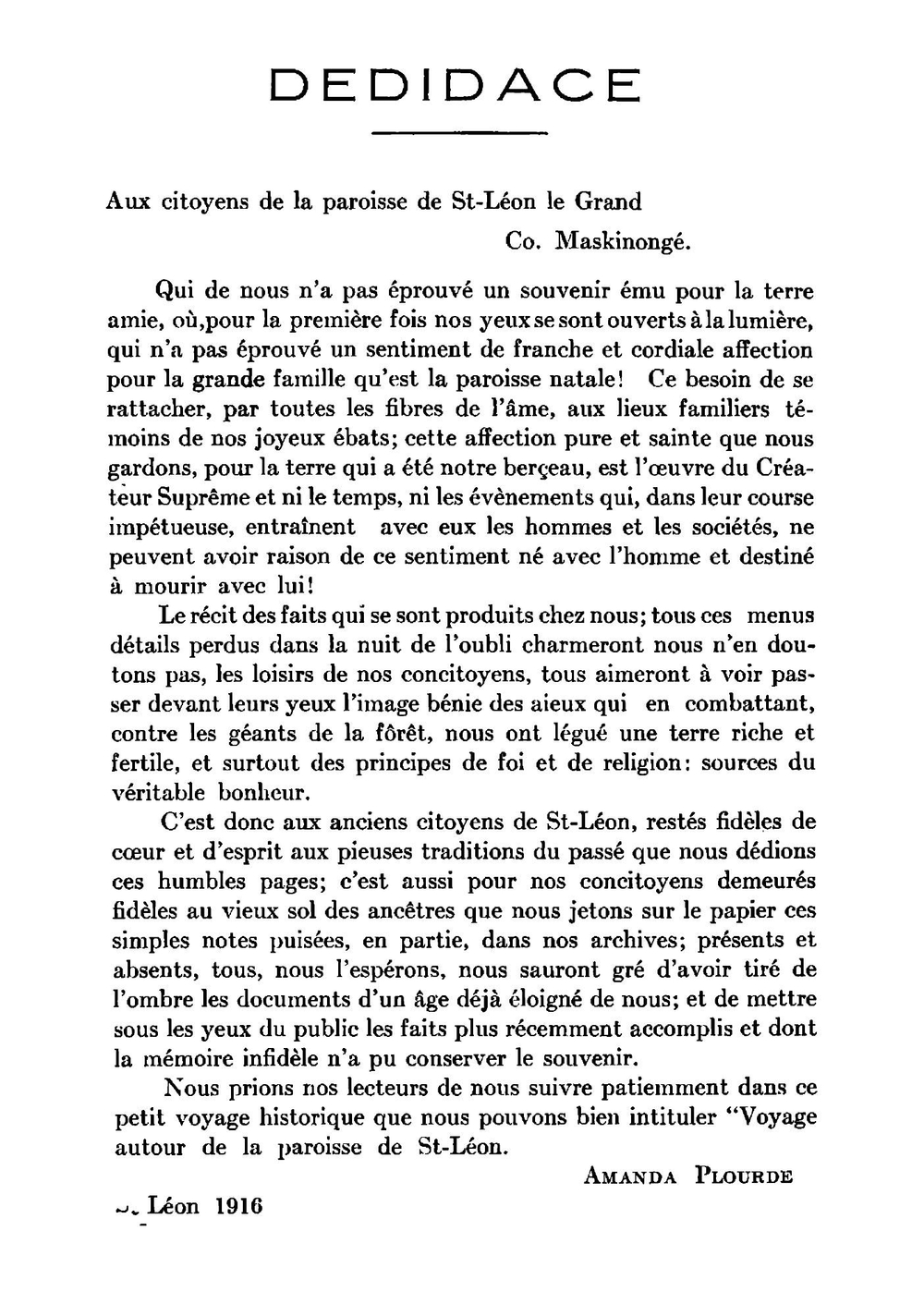 Notes historiques sur la paroisse de Saint-Léon le Grand | Amanda Plourde