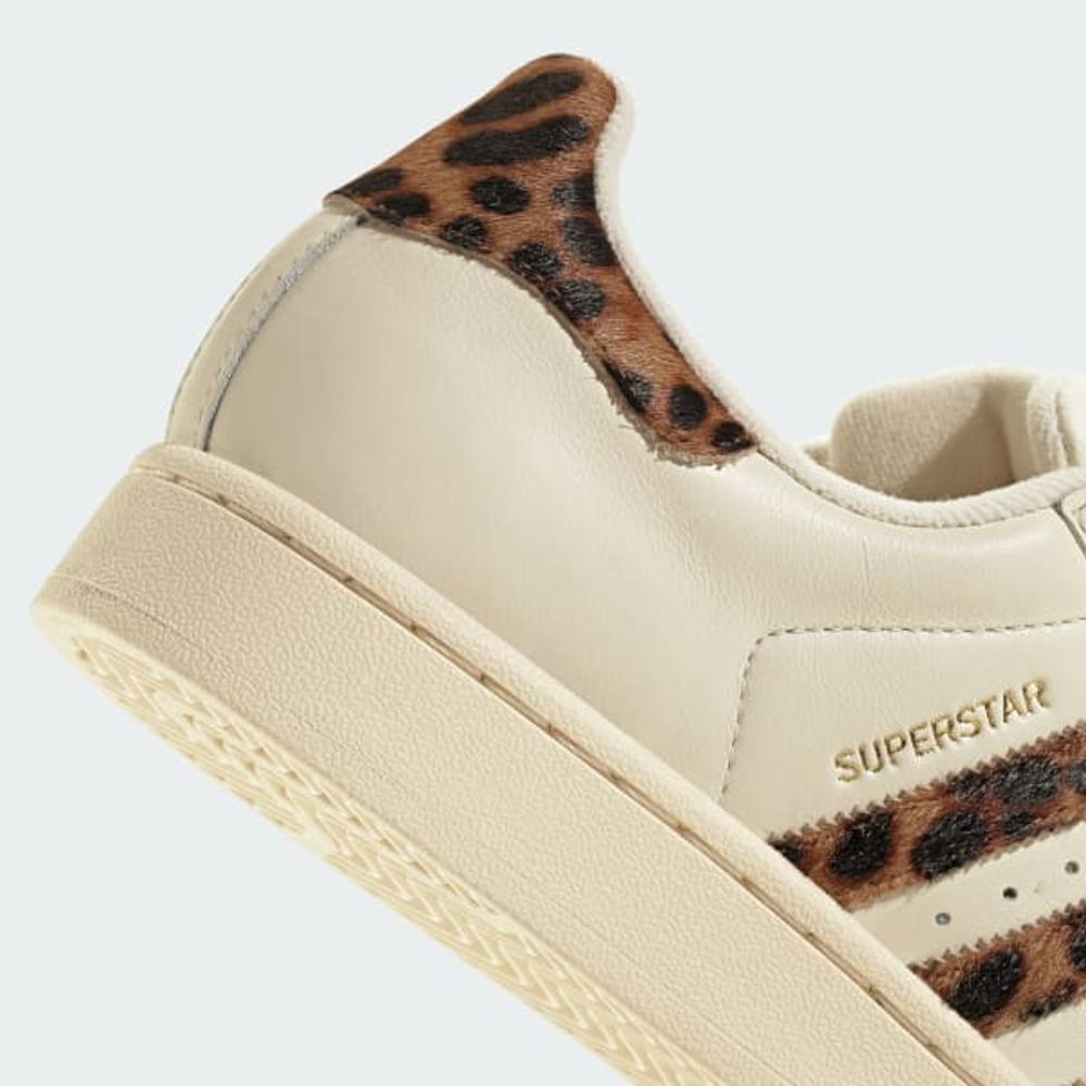 ADIDAS Кроссовки Superstar II с анималистическим принтом, кремовый/коричневый