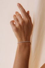 Браслет тенисный в серебре