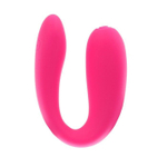 Розовый стимулятор для пар с вибропулей (Цвет: розовый)