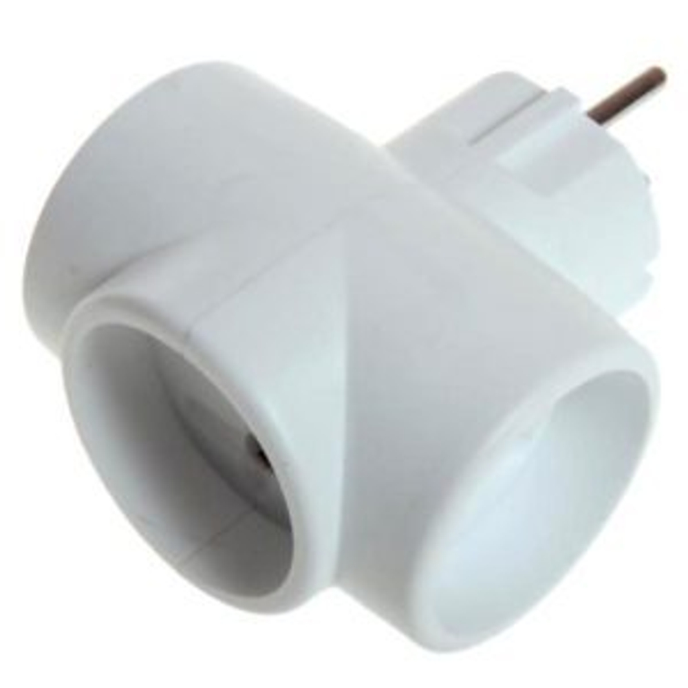 Тройник TOKER 3Т16 16А белый