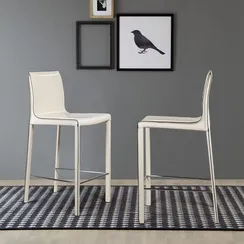 Полубарный стул Barrie 65 см бежевая кожа