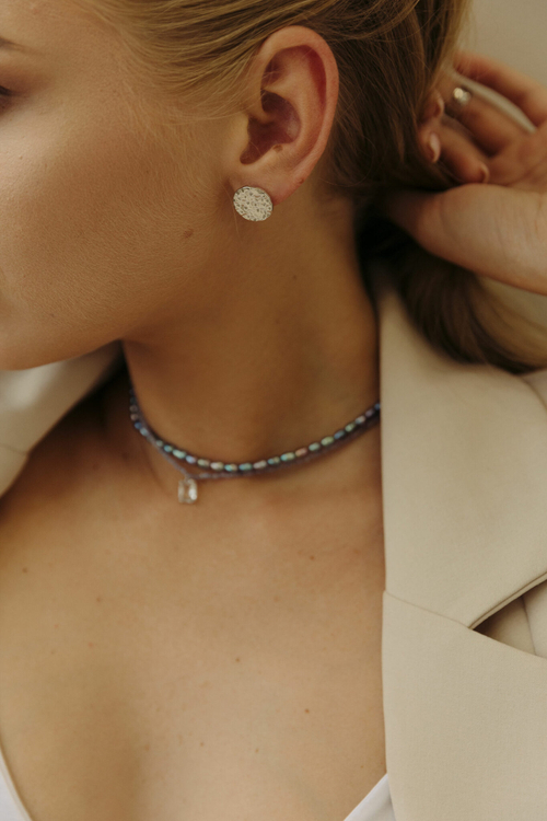 Серьги "Битые медальоны"