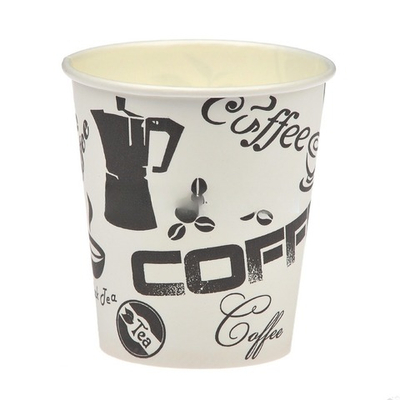 Стакан ГН 180/200 мл (d-73 мм) бумажный "Черный кофе" (1500 шт.) ViRiDo