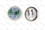 Кнопка (кнопочный модуль) EA2406S-S-W "11 этаж", круглая, статическая белая подсветка, Брайль