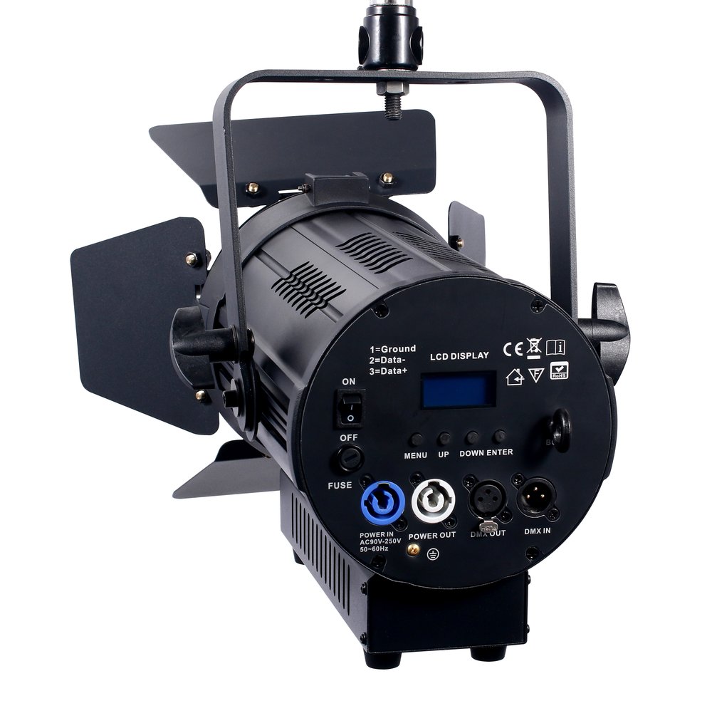 LED Studio Fresnel Fan-Less No Noise 100W — бесшумный Fresnel прожектор с зумом 15–50°
