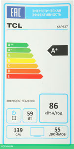 Телевизор LED TCL 50" 50P637
