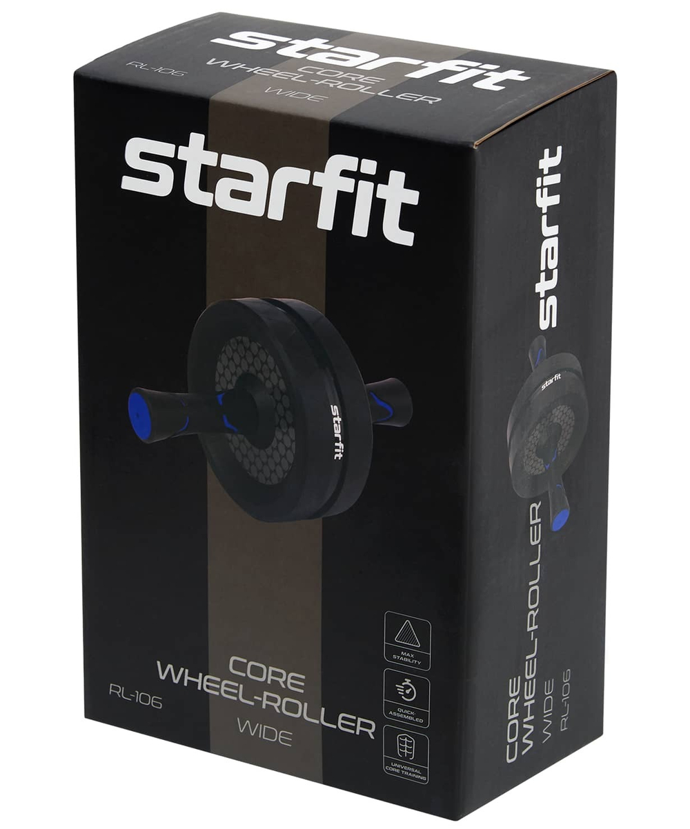 Ролик для пресса STARFIT RL-106, широкий, черный/темно-синий