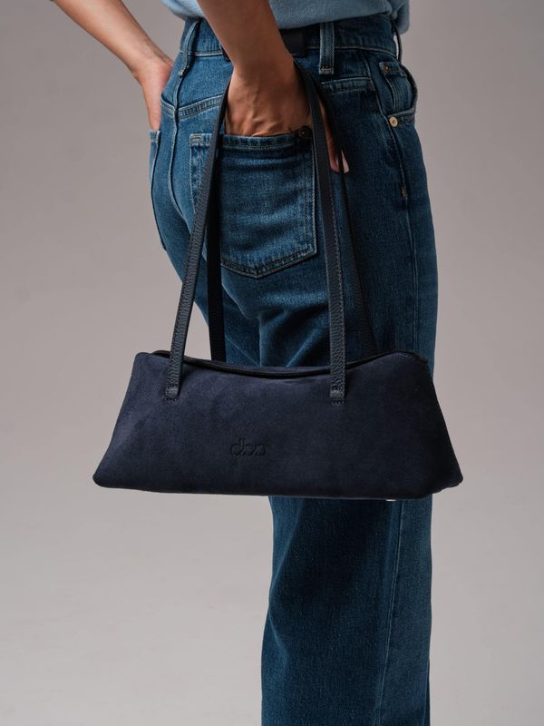 Женская замшевая сумка DBR 31127 насыщенно-синий