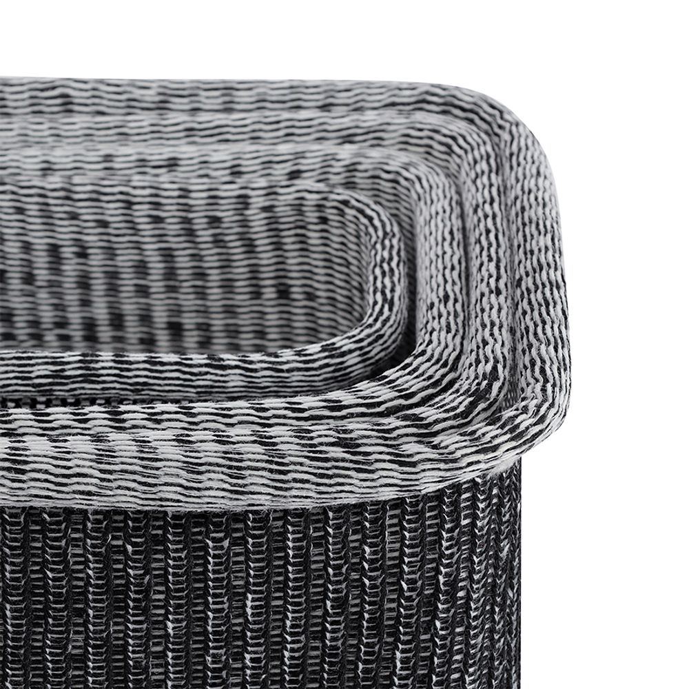 Набор из 4-х корзин для хранения Sustainable collection, черный