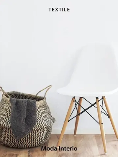 Обои флизелиновые 1.06, виниловые белые однотонные Textile (Moda Interio) метровые под ткань