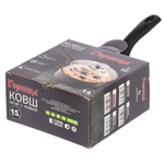 Ковш алюм, антиприг, 1.5 л, бакелит ручка, индукц, Горница, Induction Гранит, Икш1811аг