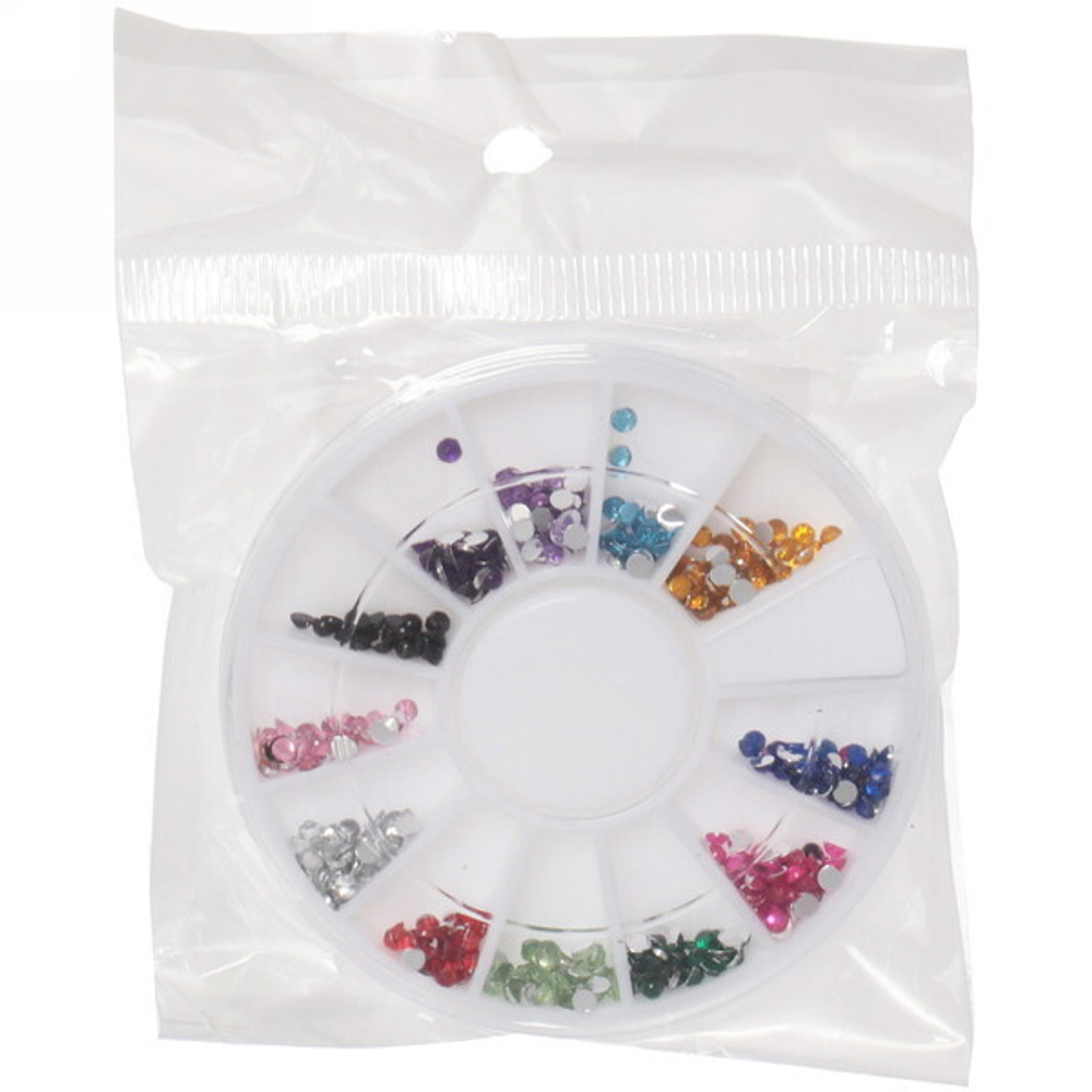 Украшение для нейл-арта «Nail Art Design», стразы, цвет микс, в пакете, 6*6см