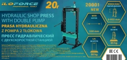 Пресс гидравлический с двухскоростной станцией, 20т ILOforce IF-20001 NEW (из 2-х частей)