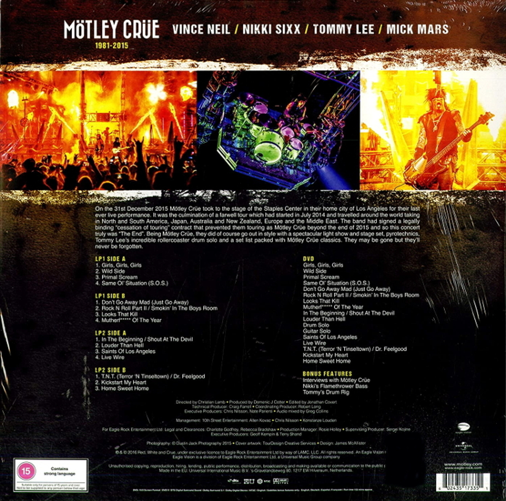 Motley Crue / The End - Live In Los Angeles (Coloured Vinyl)(2LP+DVD)