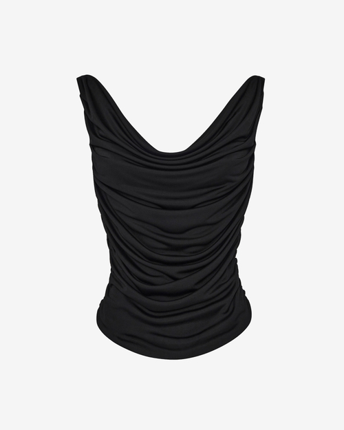 Топ из трикотажа с драпировкой