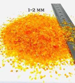 Стеклянная крошка Оранжево-Жёлтая фракция 1