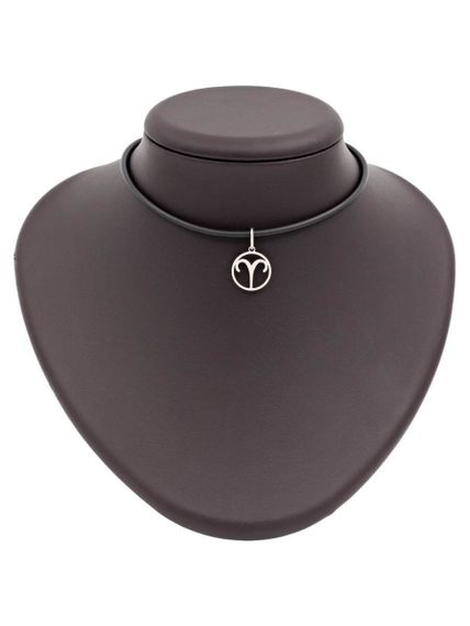 Подвеска Знак зодиака Овен из серебра на постаменте