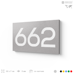 Номер на дверь 662, табличка на дверь для офиса, квартиры, кабинета, аудитории, склада, серая 120х70 мм, Айдентика Технолоджи