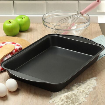 Форма для выпечки сталь, 29х44.5х5.2 см, антиприг, прямоуг, Daniks, KB19612