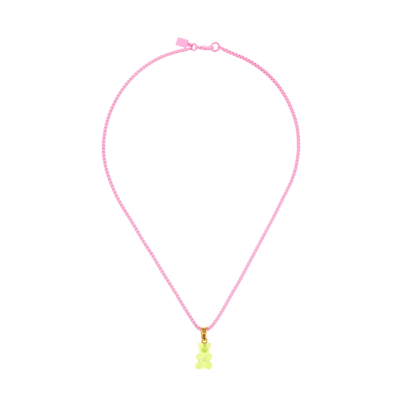 Колье Классический Ностальгический Пластелиновый Мишка – Лайм