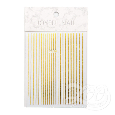 Zoo Nail Наклейки полосочки золото 1388