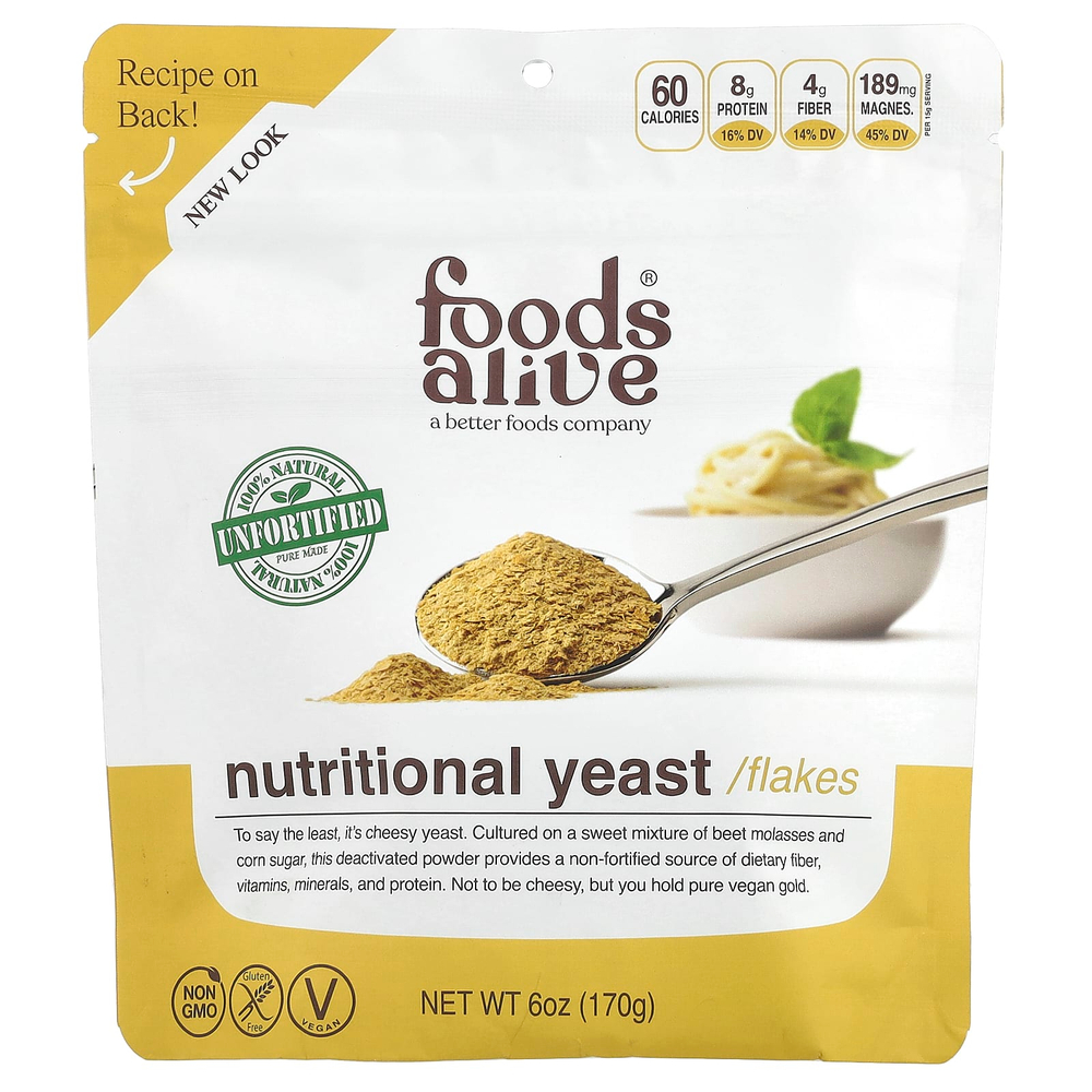 Foods Alive, суперфуд, необогащенные пищевые дрожжи, 170 г (6 унций)