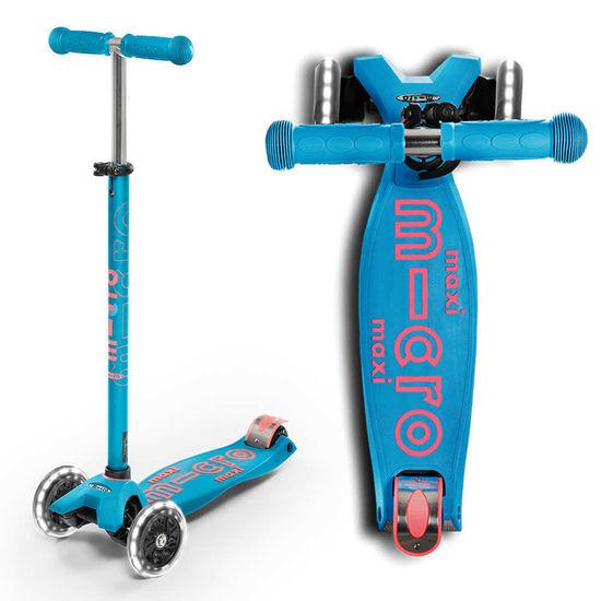Самокат Maxi Micro Deluxe LED Aqua