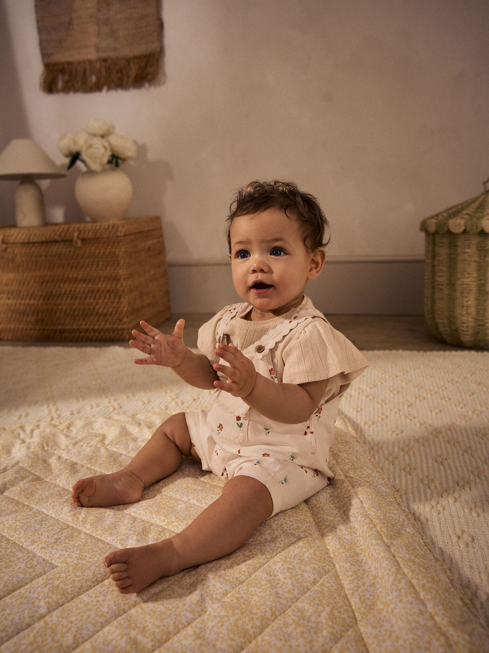 Боди с коротким рукавом и комбинезон в комлекте для малышей Next AA8-189, Светло-розовый, Песочный