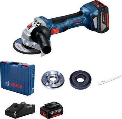Аккумуляторная угловая шлифмашина GWS 180-LI Professional 2х4 Ач BOSCH 06019H90R0