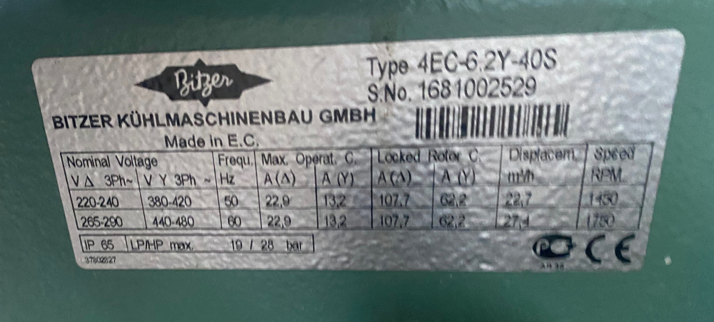 Цхм на базе BITZER OCTAGON 4EC-6.2Y-40S 2шт.