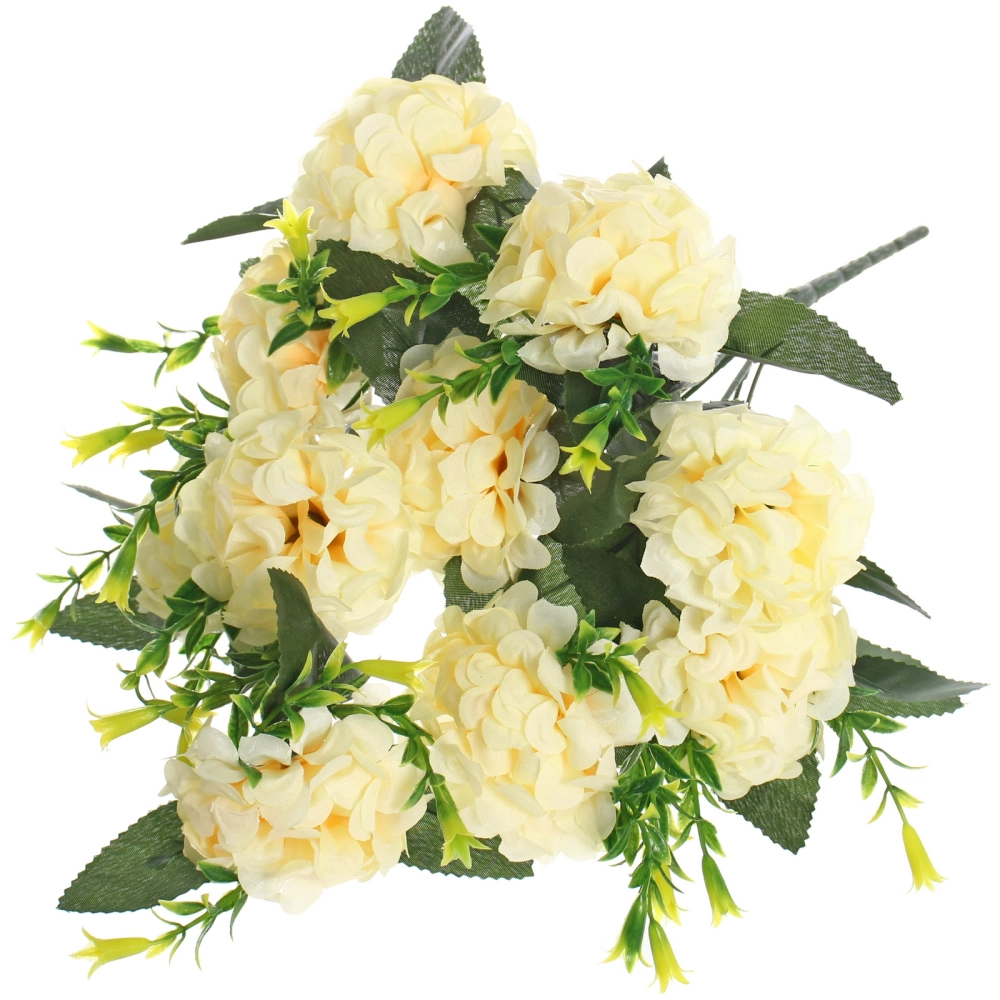 Искусственные цветы «Цветочная мелодия» Гортензии 40см 10 цветков персиковые